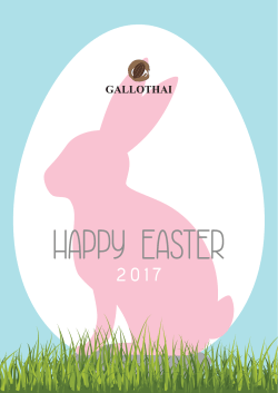 Easter Brochure 2017 - Gallothai Chocolate