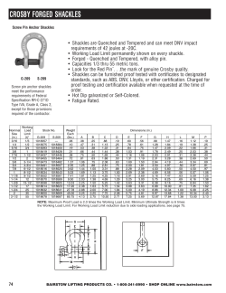 crosby forged shackles - Bairstow Lifting Products Co.