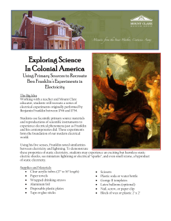 TEACHER RESOURCE Exploring Science In Colonial