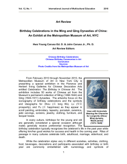 Art Review - International Journal of Multicultural Education