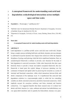 ECOHYDROLOGY REVIEW PAPER