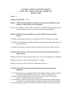 Henry Ford and the Assembly Line lesson
