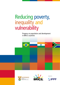 Progress on population and development in BRICS countries