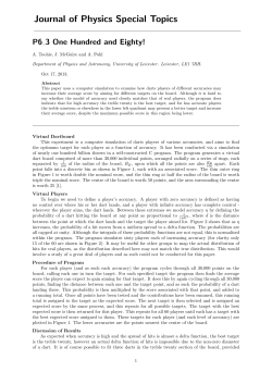 Journal of Physics Special Topics