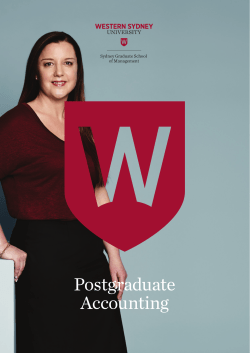 Postgraduate Accounting - Western Sydney University