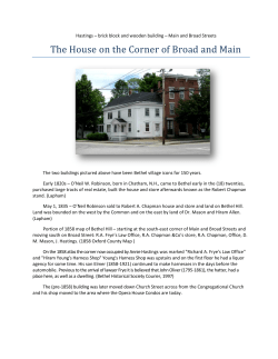 The House on the Corner of Broad and Main