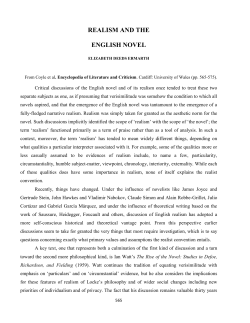 realism and the english novel