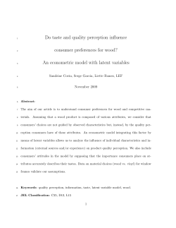 Do taste and quality perception influence consumer preferences for