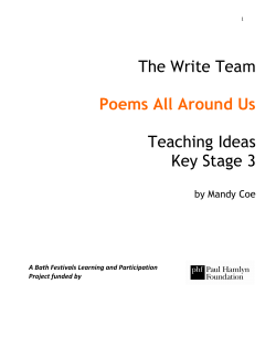 The Write Team Poems All Around Us Teaching