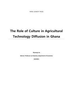 The Role of Culture in Agricultural Technology Diffusion in Ghana