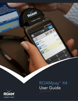 ROAMpay X4 User Guide - Ingenico Mobile Solutions