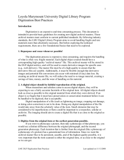 Loyola Marymount University Digital Library Program