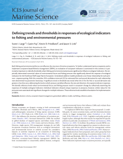 Defining trends and thresholds in responses of ecological indicators