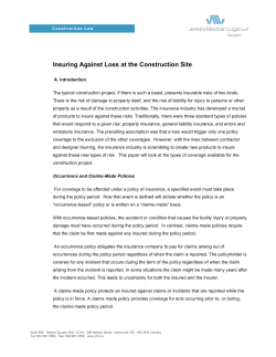 Insuring Against Loss at the Construction Site