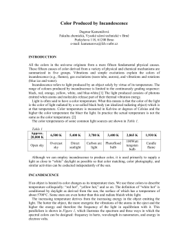 Color Produced by Incandescence