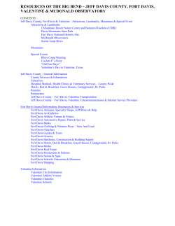 Fort Davis/Valentine/Jeff Davis County