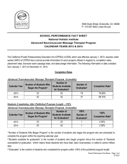 450-SPFS - Advanced Neuromuscular Massage Therapist Program
