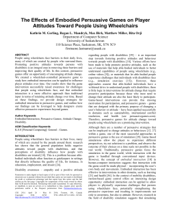 The Effects of Embodied Persuasive Games on Player Attitudes