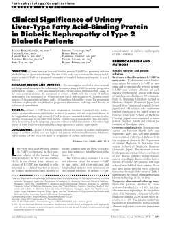 Clinical Significance of Urinary Liver-Type Fatty Acid