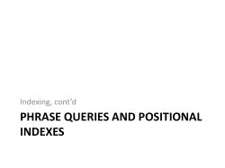 Phrase queries and positional indexes