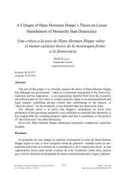 A Critique of Hans-Hermann Hoppe`s Thesis on Lesser Harmfulness