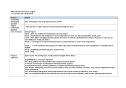 KING`S Medium Term Plan &ndash; English Y8 Learning Cycle 1