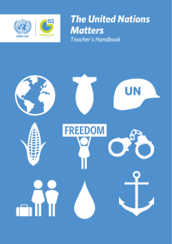 The United Nation Matters &ndash; Teacher`s Handbook - UNA-UK