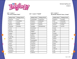 National Spelling List Grade 6