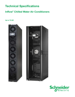 InRow Chilled Water Air Conditioners Technical Specifications