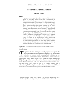 NUCLEAR DISASTER MANAGEMENT (PDF Available)