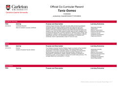 Tania Gomes - Carleton University