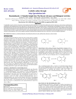 Benzimidazole: A Valuable Insight Into The Recent