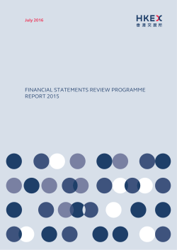 financial statements review programme report 2015