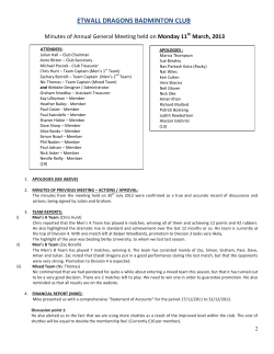 Etwall Dragons Badminton Club