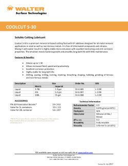 coolcut s-30 - Walter Surface Technologies