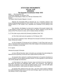 The Grenada Constitution Order,1973