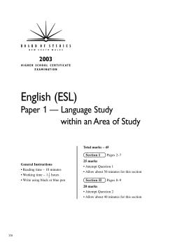 English (ESL) - Board of Studies