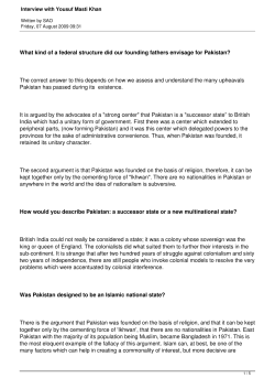 Interview with Yousuf Masti Khan