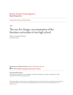 an examination of the literature curriculum of one high school