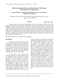 Effect of Limestone Dust on the Properties of Thai Pottery Sintering
