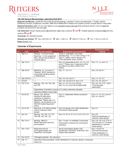 120-335 FA14 General Microbiology Laboratory Calendar v2