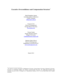 Executive Overconfidence and Compensation Structure*