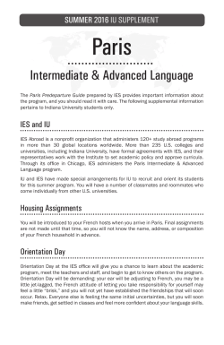 Paris (IES) - Office of Overseas Study