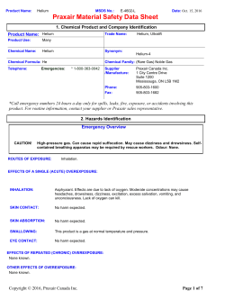 Helium MSDS E-4602 2016
