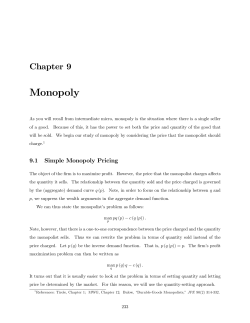 Chapter 9: Monopoly