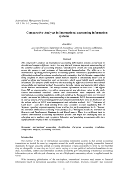 Comparative Analyses in International accounting information systems