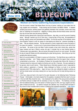 Bluegum Winter 2016 - Tasmanian Women in Agriculture