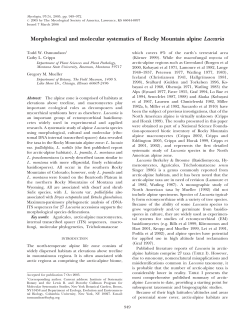 Morphological and molecular systematics of Rocky Mountain alpine