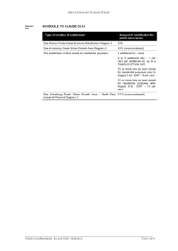 schedule to clause 52.01 - Planning Schemes Online