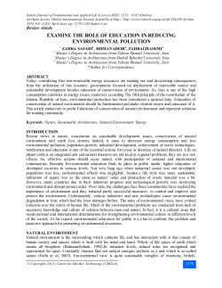 examine the role of education in reducing environmental pollution